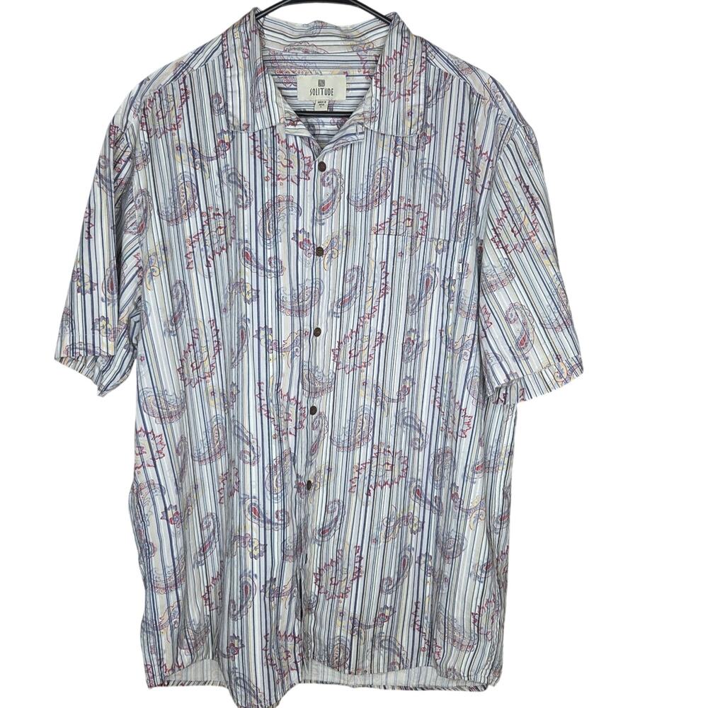 Solitude Paisley button-up size large men's